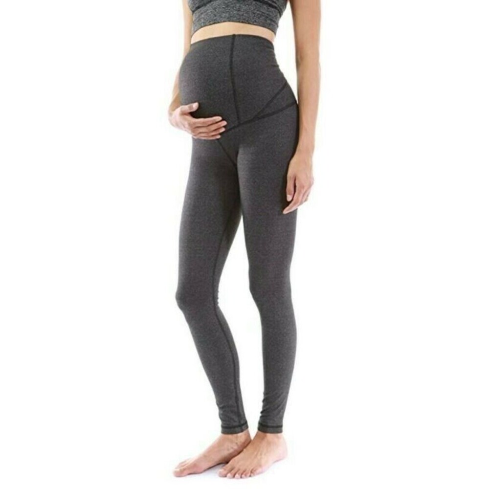 PattyBoutik Mama Shaping Series Maternity Legging Yoga Pants Heatherd Gray Sz S